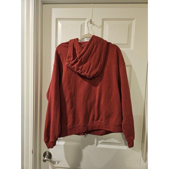 H20Fagerholt Full Zip Hoodie Mens Sweatshirt Red Size Small Missing Drawstring - Picture 5 of 6